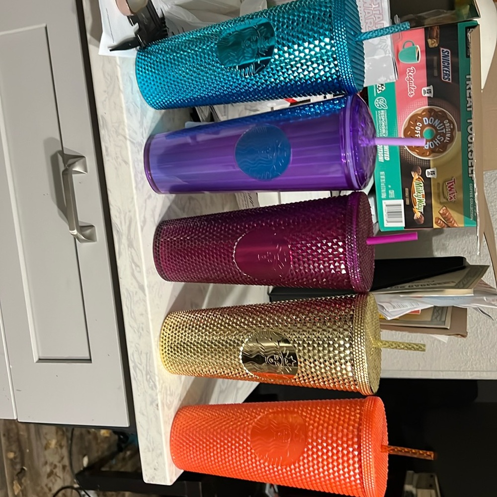 Starbucks cups you can buy one for 55 or 200 for all of them